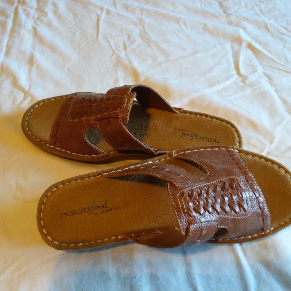 Natural Soul by Naturalizer leather sandals size 10 - Picture 3 of 6